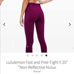 lululemon fast and free leggings